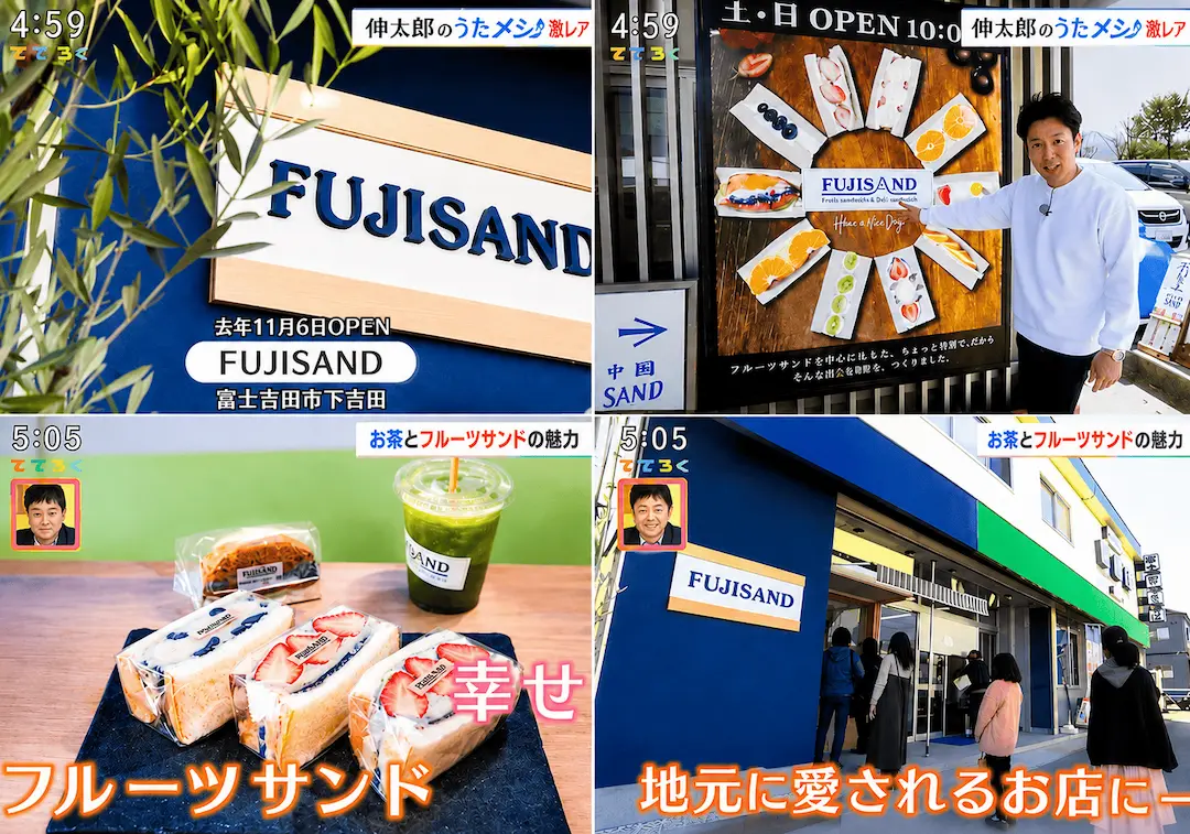 テレビ番組のUTYテレビ山梨にFUJISANDが取り上げられました